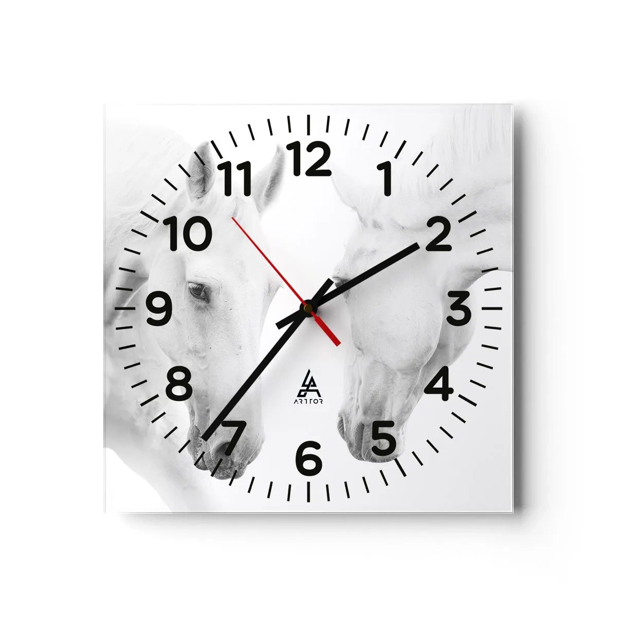 Wanduhr - Glasuhr - Ist das Freundschaft...? - 40x40 cm
