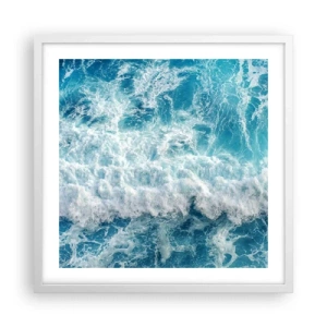 Poster in einem weißen Rahmen - Freudig und springend - 50x50 cm