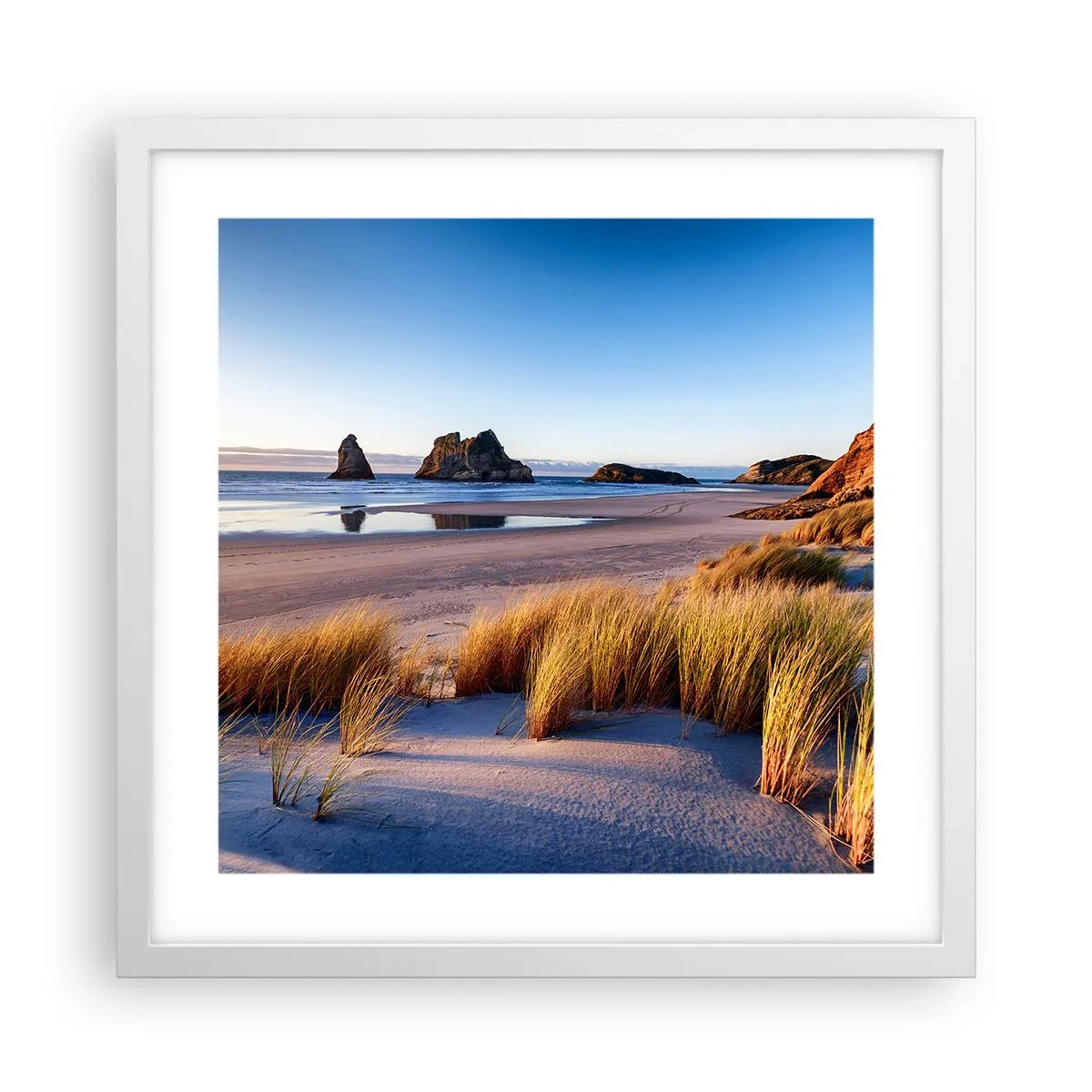 Poster in einem weißen Rahmen - Für Friedenssuchende - 40x40 cm