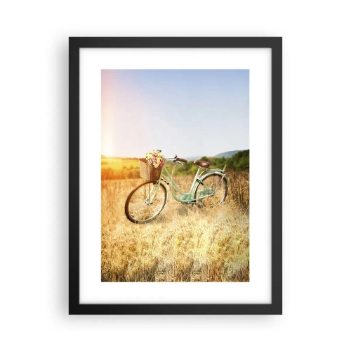Poster in einem schwarzem Rahmen - Ich bleibe eine Weile hier - 30x40 cm