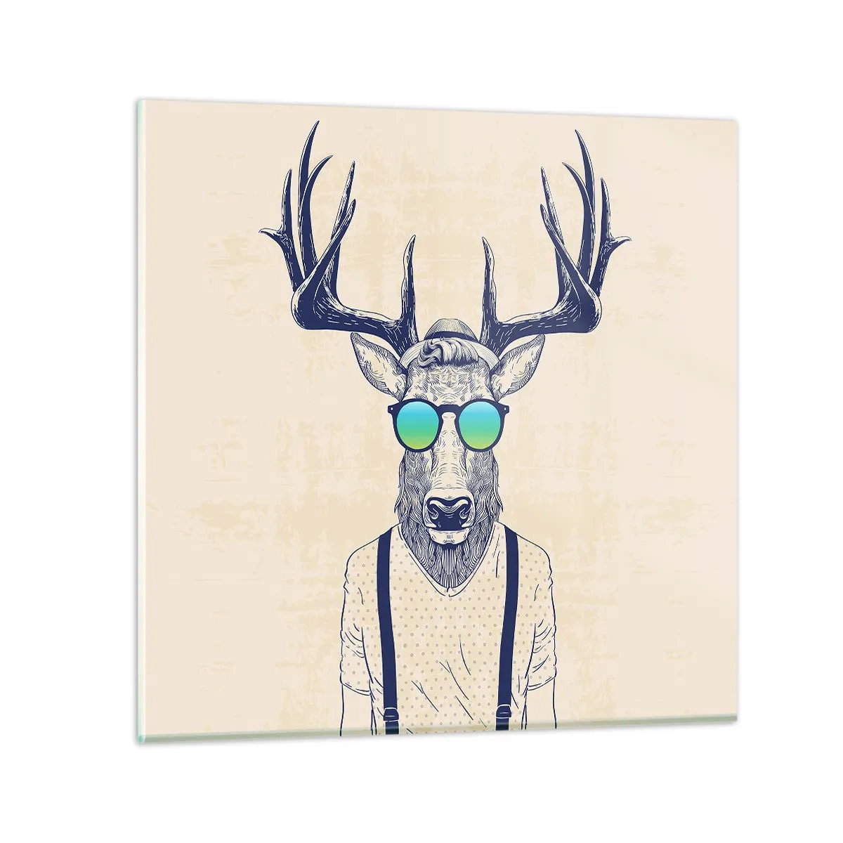 Glasbild - Bild auf glas - Wen hast du erwartet? - 50x50 cm