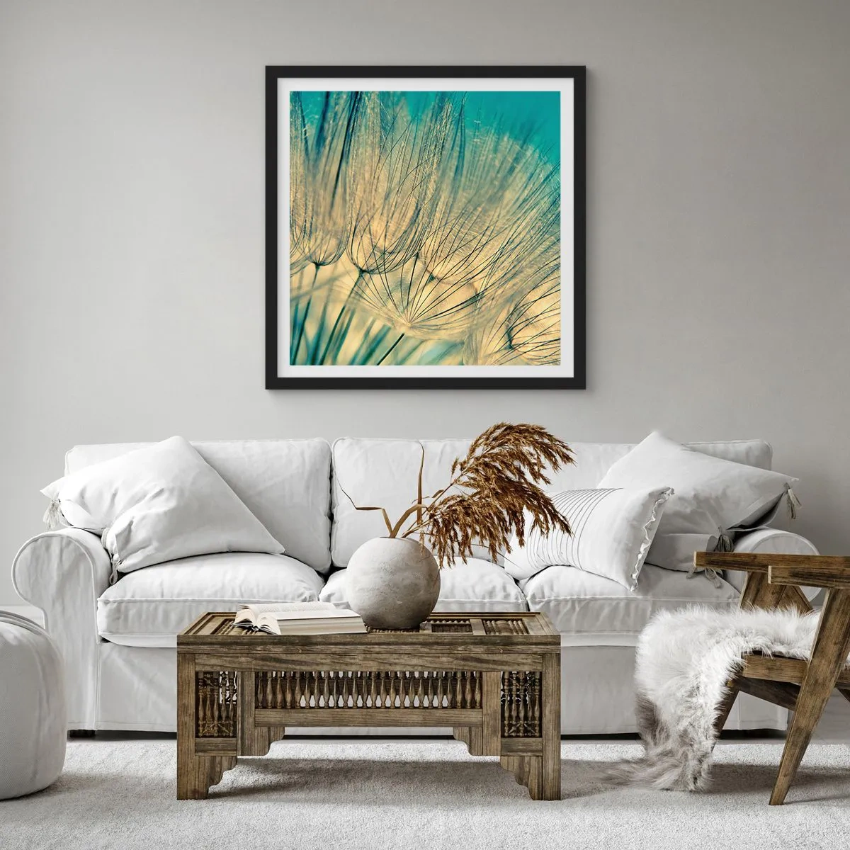 Poster in einem schwarzem Rahmen - In Erwartung des Windes - 30x30 cm