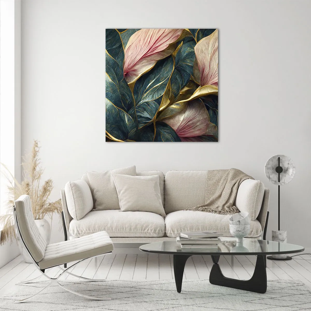 Glasbild - Bild auf glas - Natürliche Eleganz und Stil - 50x50 cm