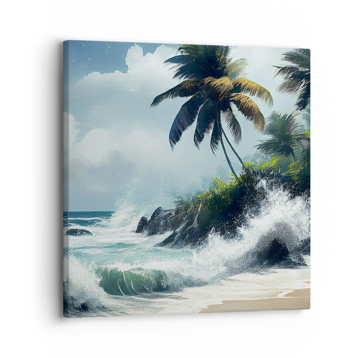 Bild auf Leinwand - Leinwandbild - Am tropischen Ufer - 30x30 cm