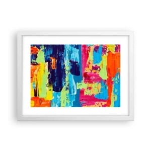 Poster in einem weißen Rahmen - Das Leben ist wunderschoen! - 40x30 cm