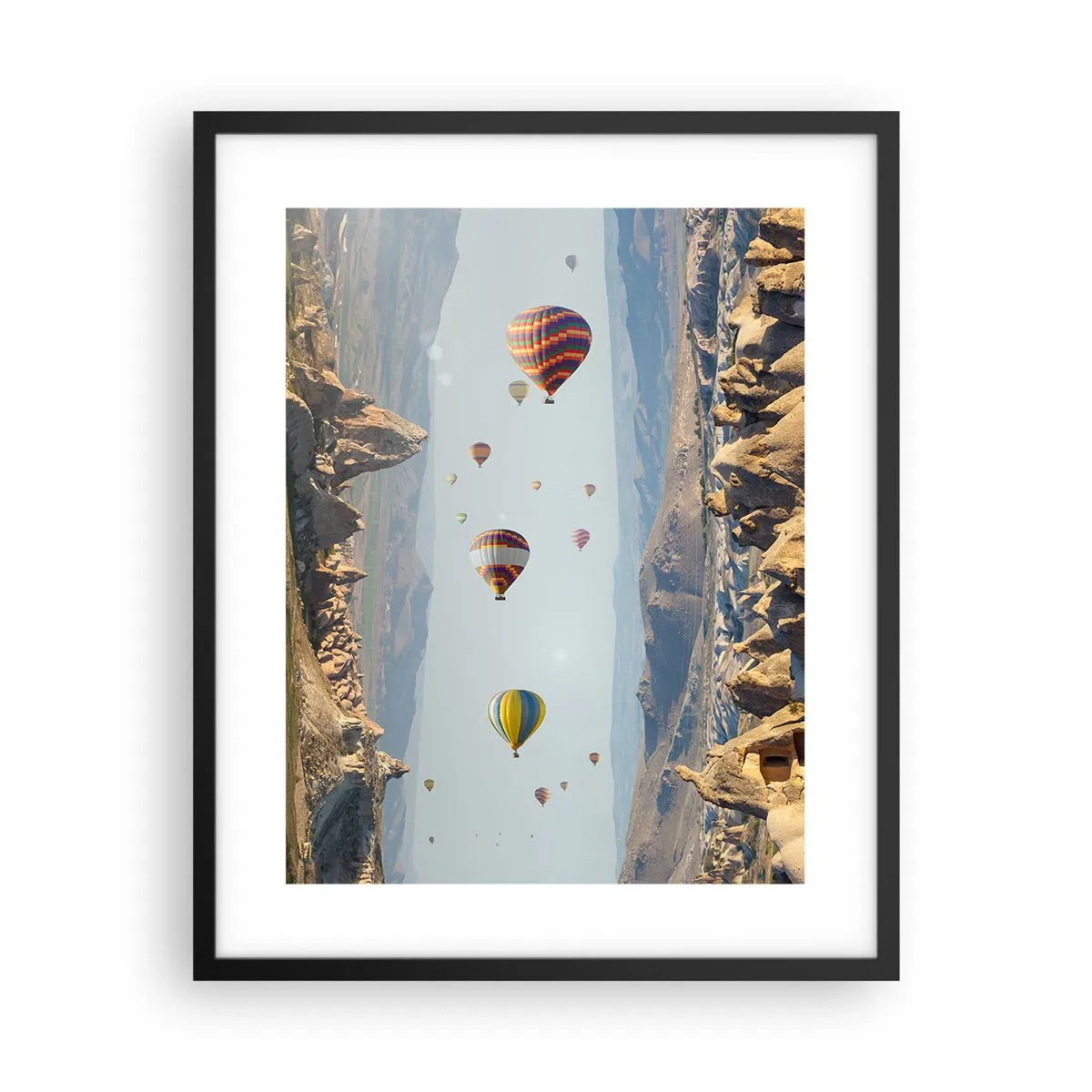 Poster in einem schwarzem Rahmen - Hier ist alles möglich - 40x50 cm
