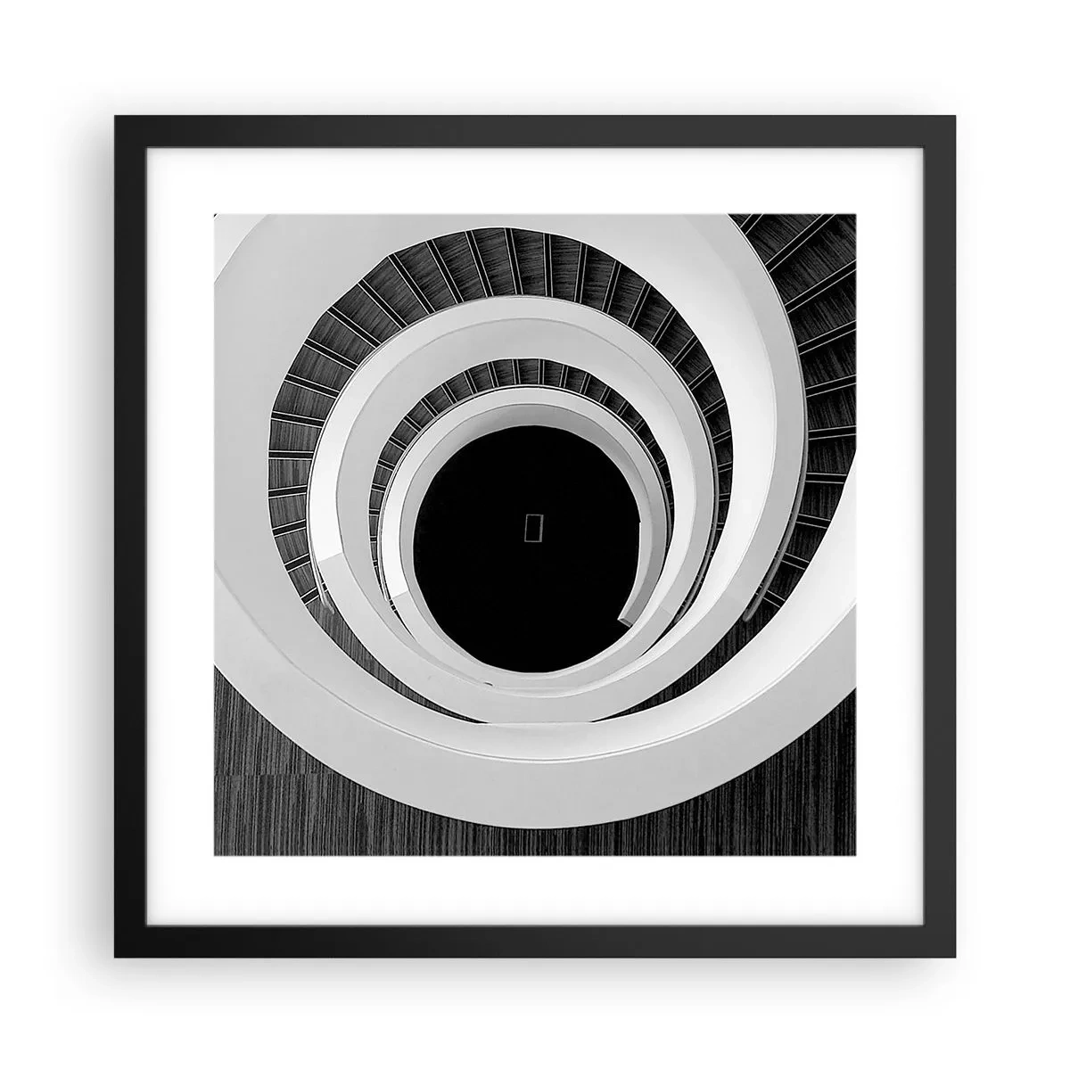 Poster in einem schwarzem Rahmen - Zum Kern der Sache - 40x40 cm