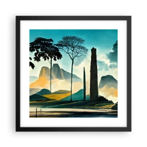 Poster in einem schwarzem Rahmen - Immer höher und höher - 40x40 cm