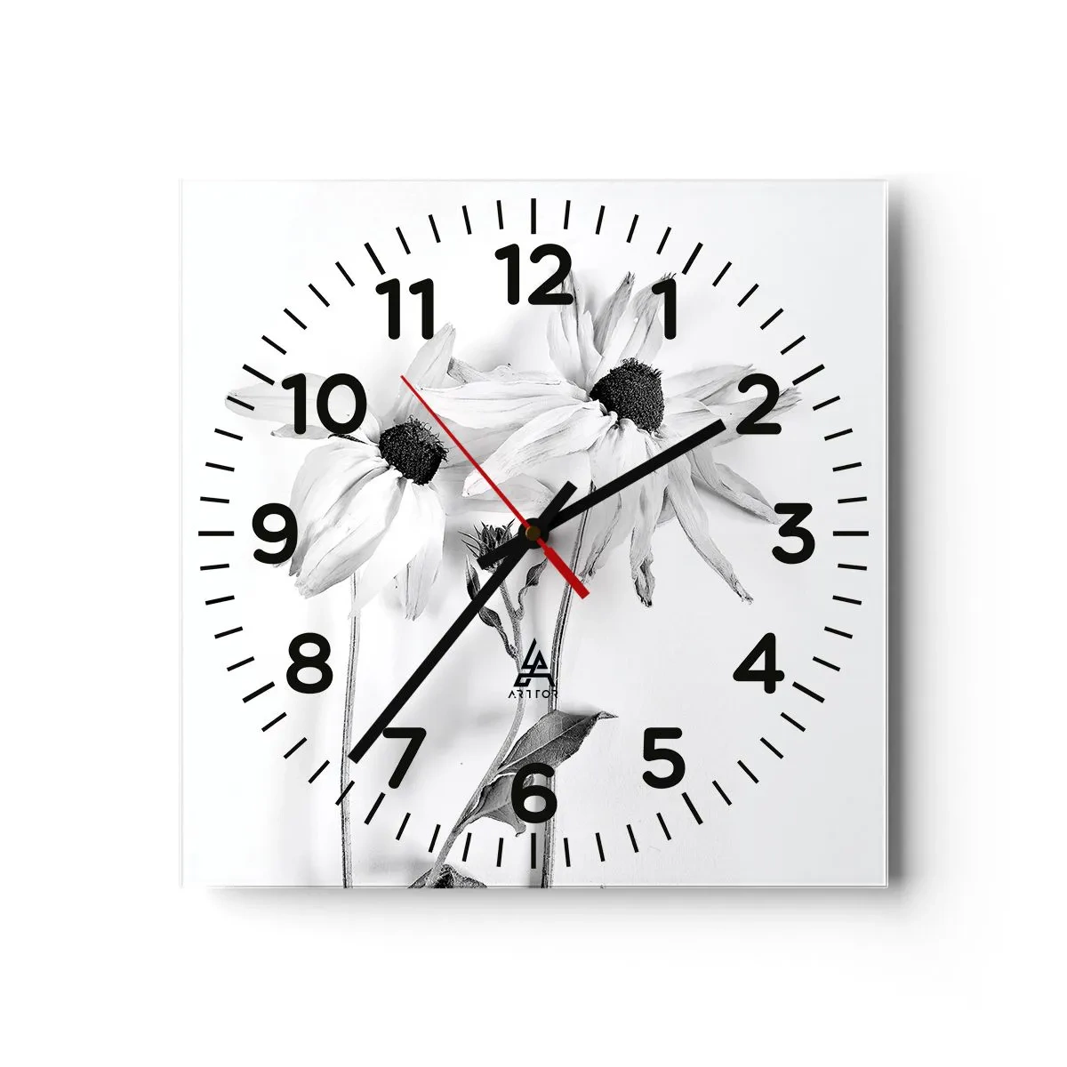 Wanduhr - Glasuhr - Niemand will allein sein - 40x40 cm