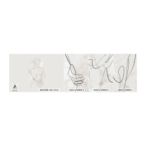 Fototapeten Muster Selbstklebend Deluxe Sticker - Wie ein sensibles Instrument - Frau, Körper, Grafik - 100x30 cm