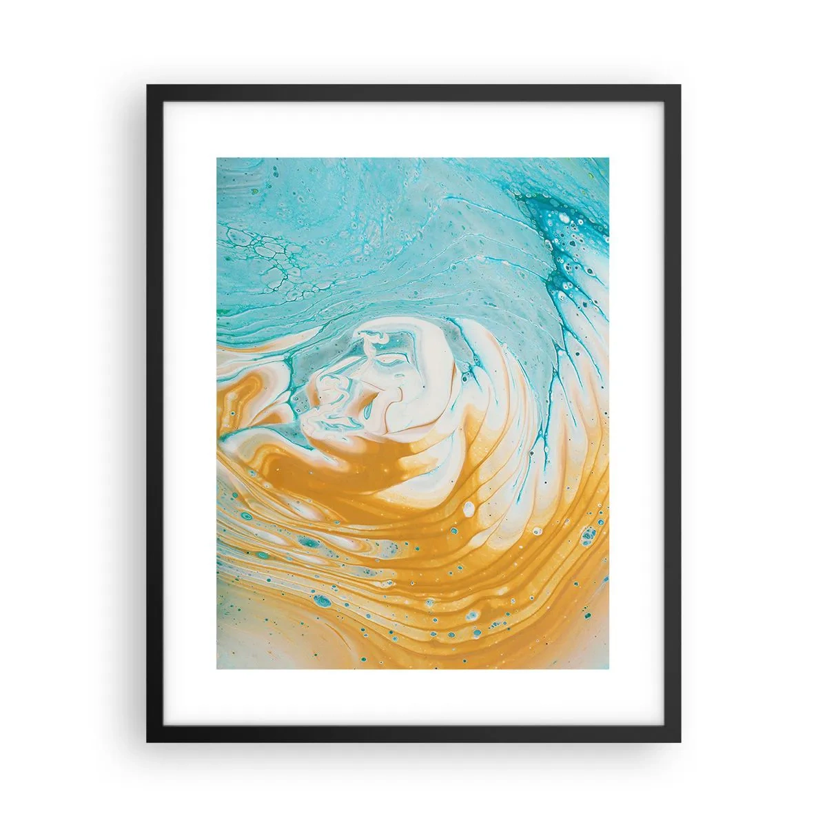 Poster in einem schwarzem Rahmen - Pastellwirbel - 40x50 cm