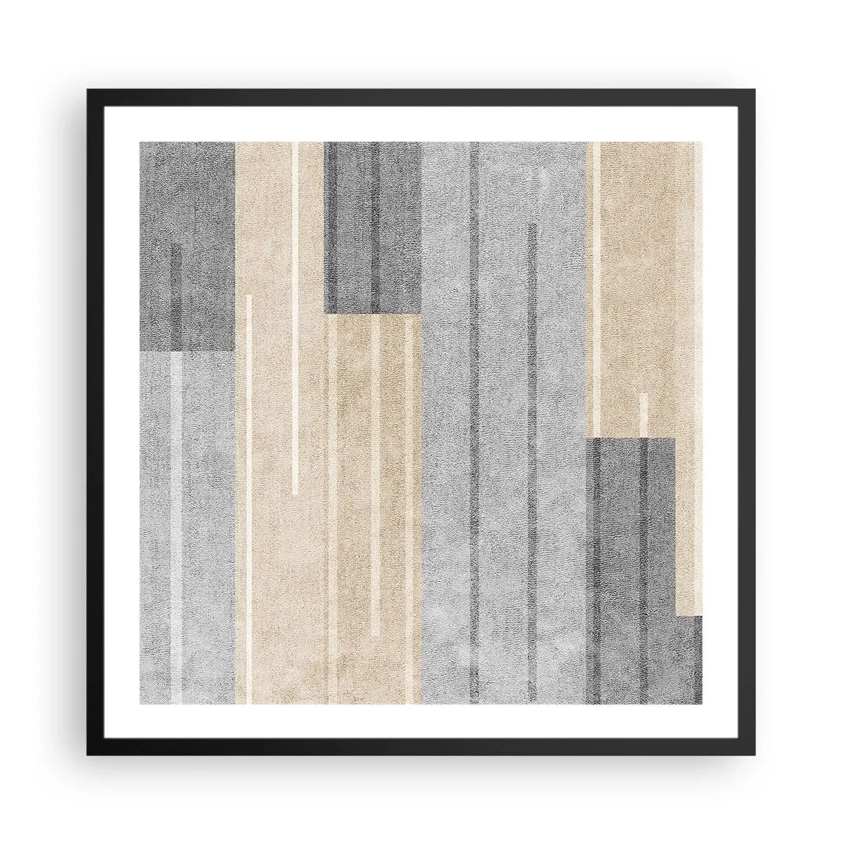 Poster in einem schwarzem Rahmen - Komposition: Vertikal halten - 60x60 cm