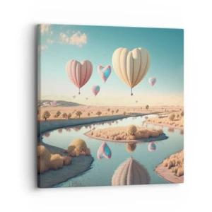 Bild auf Leinwand - Leinwandbild - Dank Liebe steigt man auf - 30x30 cm