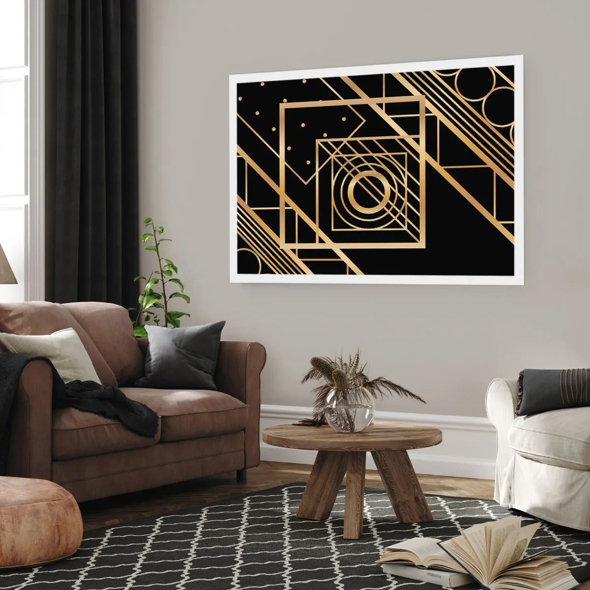 Poster - Goldene Geometrie - 40x30 cm