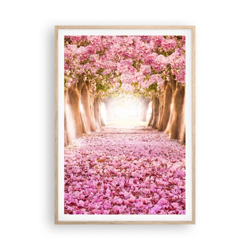 Poster in einem Rahmen aus heller Eiche - Der Weg ins Paradies - 70x100 cm