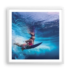 Poster in einem weißen Rahmen - Tiefe der Freude - 60x60 cm