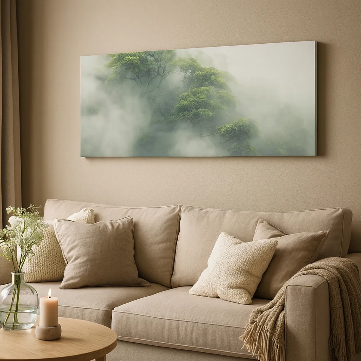 Bild auf Leinwand - Leinwandbild - In Nebel gehüllt - 30x30 cm