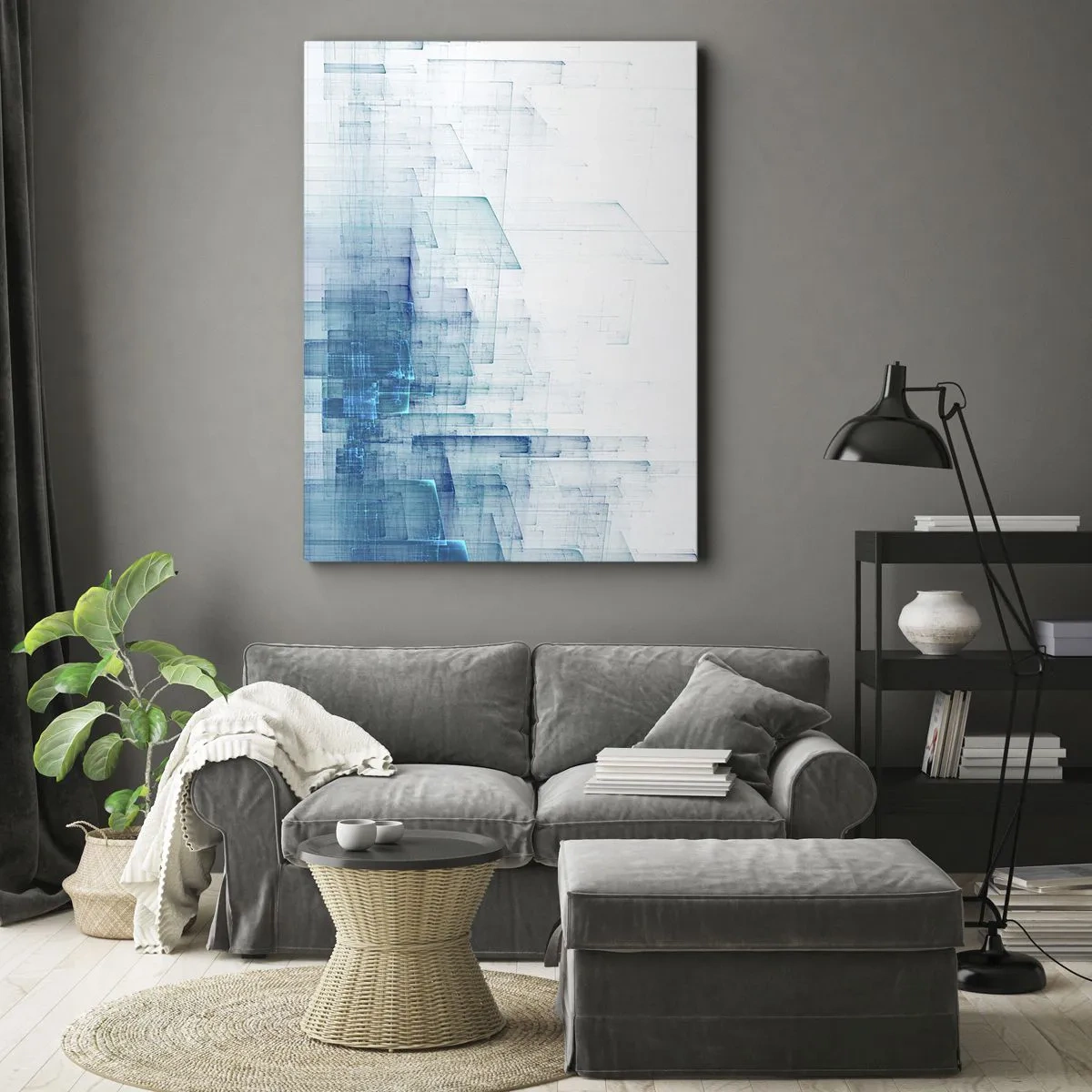 Bild auf Leinwand - Leinwandbild - Wie der Raum wgeschaffen urde - 45x80 cm