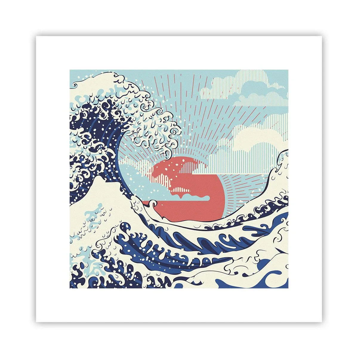 Poster - Von japanischer Inspiration - 30x30 cm