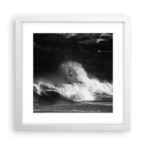 Poster in einem weißen Rahmen - Herausforderung angenommen! - 30x30 cm