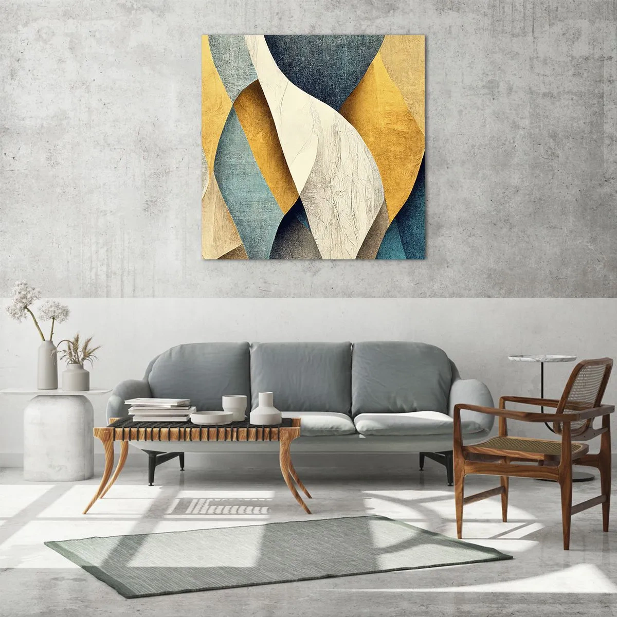 Glasbild - Bild auf glas - Rhythmus und Welle - 40x40 cm