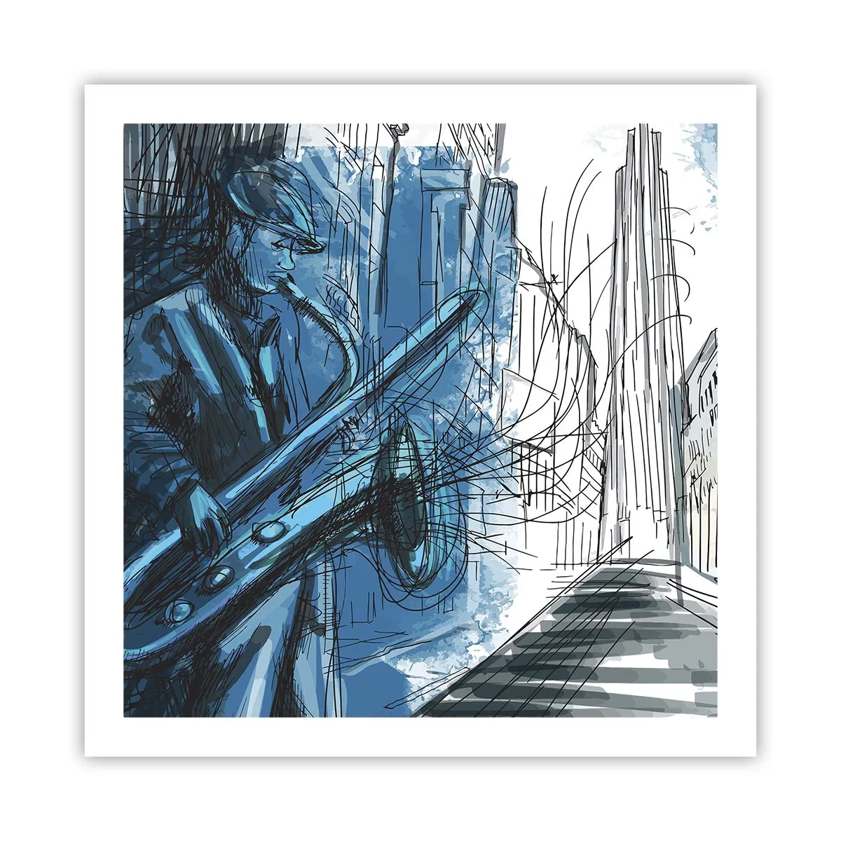 Poster - Urbane Rhapsodie - 60x60 cm