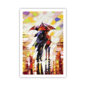 Poster - Gemeinsam durch die Nacht und den Regen - 61x91 cm