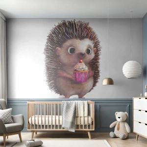 Selbstklebende Fototapete Deluxe Sticker - Der Feiertag ist jeden Tag - Für Kinder, Igel, Märchen - 100x70 cm