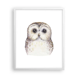 Poster in einem weißen Rahmen - Schau mir in die Augen - 40x50 cm