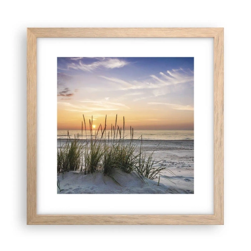 Poster in einem Rahmen aus heller Eiche - Schau, denk, fühl - 30x30 cm