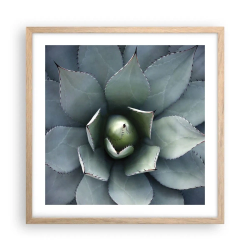 Poster in einem Rahmen aus heller Eiche - Es lockt an und warnt - 50x50 cm