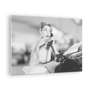 Glasbild - Bild auf glas - Hallo, hier sind es die 50er. - 70x50cm - Hallo, wir sind in den 1950er Jahren. - Moderne Wanddekoration für Wohnzimmer und Schlafzimmer ARTTOR
