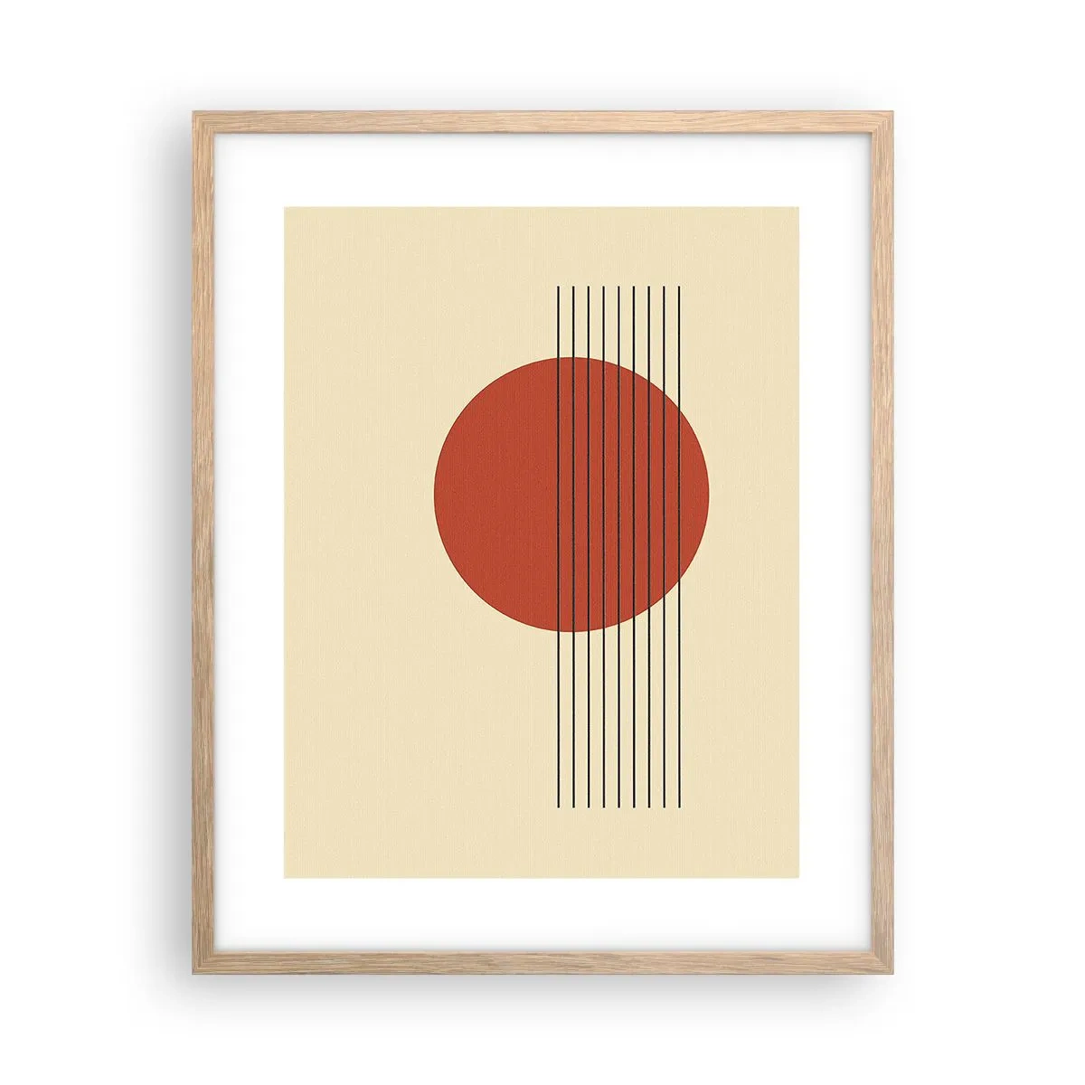 Poster in einem Rahmen aus heller Eiche - Immer wieder und weiter - 40x50 cm