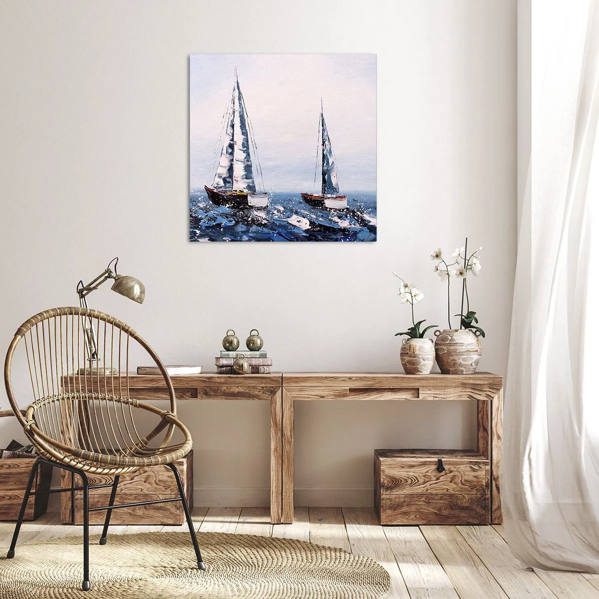 Bild auf Leinwand - Leinwandbild - Bruderschaft des Windes - 60x60 cm