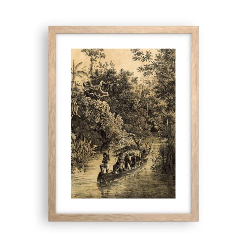 Poster in einem Rahmen aus heller Eiche - Expedition zur Quelle - 30x40 cm