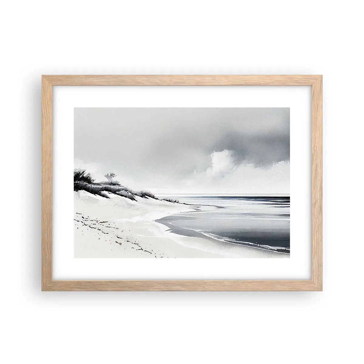 Poster in einem Rahmen aus heller Eiche - Für immer zusammen - 40x30 cm