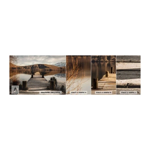Fototapeten Muster Selbstklebend Deluxe Sticker - Landschaft in Stille - Landschaft, Brücke, See - 100x30 cm