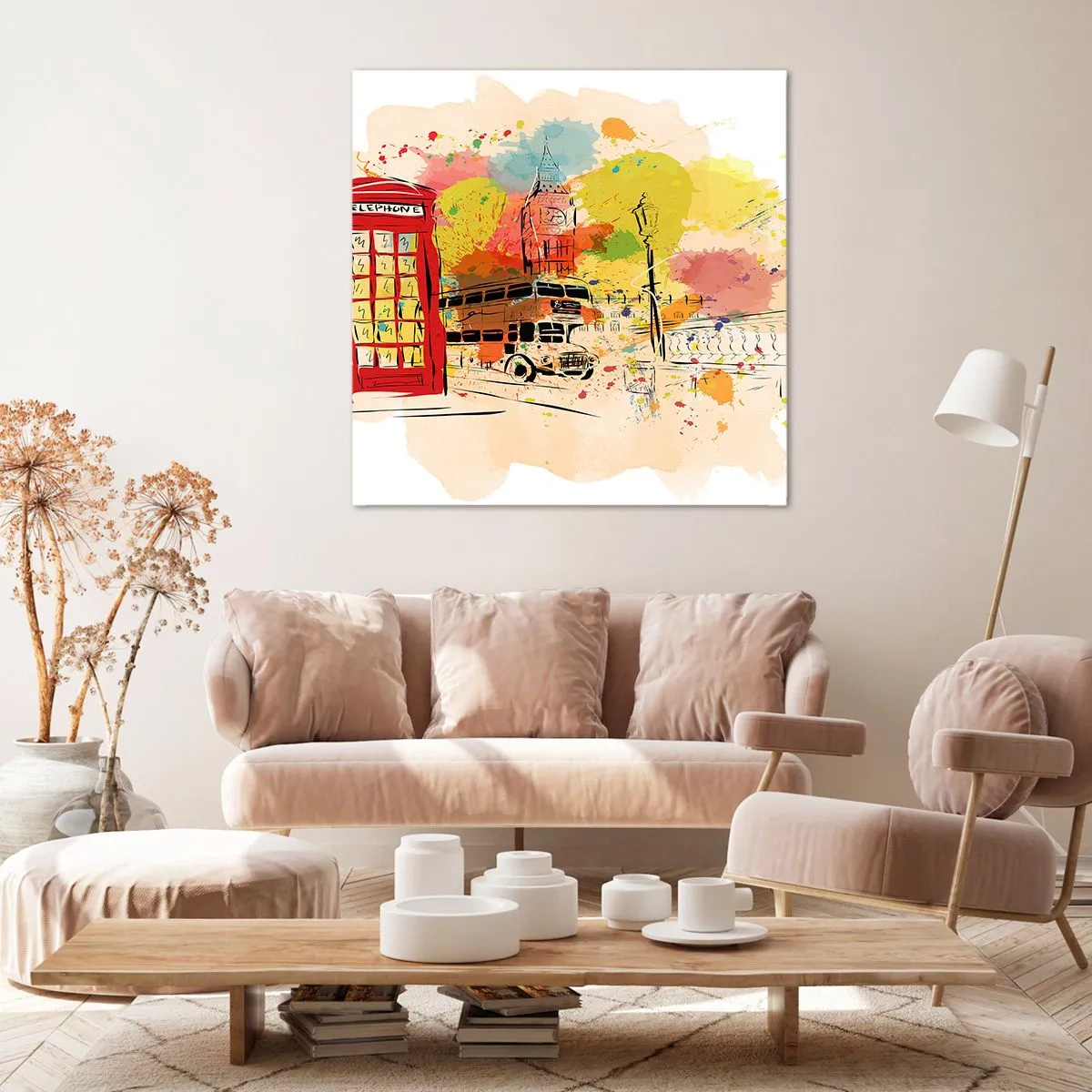 Bild auf Leinwand - Leinwandbild - Die Stadt der Vielfalt - 60x60 cm