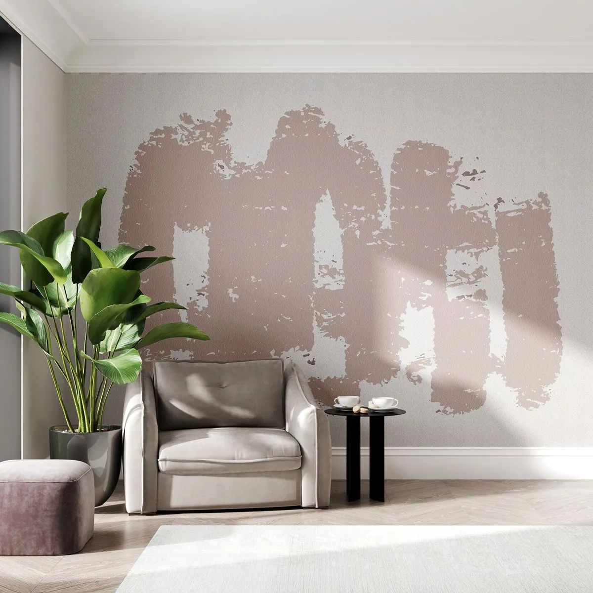 Fototapete Premium Canvas - Abstraktion in zartem Rosa - Abstraktion, Leer, Minimalismus - 150x105 cm
