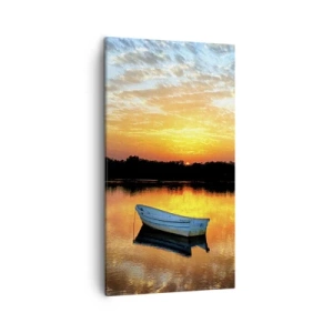 Bild auf Leinwand - Leinwandbild - Schauen, hören, meditieren - 45x80 cm