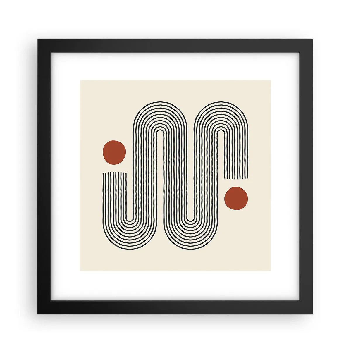 Poster in einem schwarzem Rahmen - Vom Anfang bis zum Ende - 30x30 cm