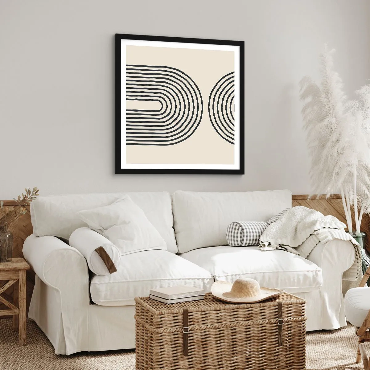 Poster in einem schwarzem Rahmen - In einem Moment ... - 40x40 cm