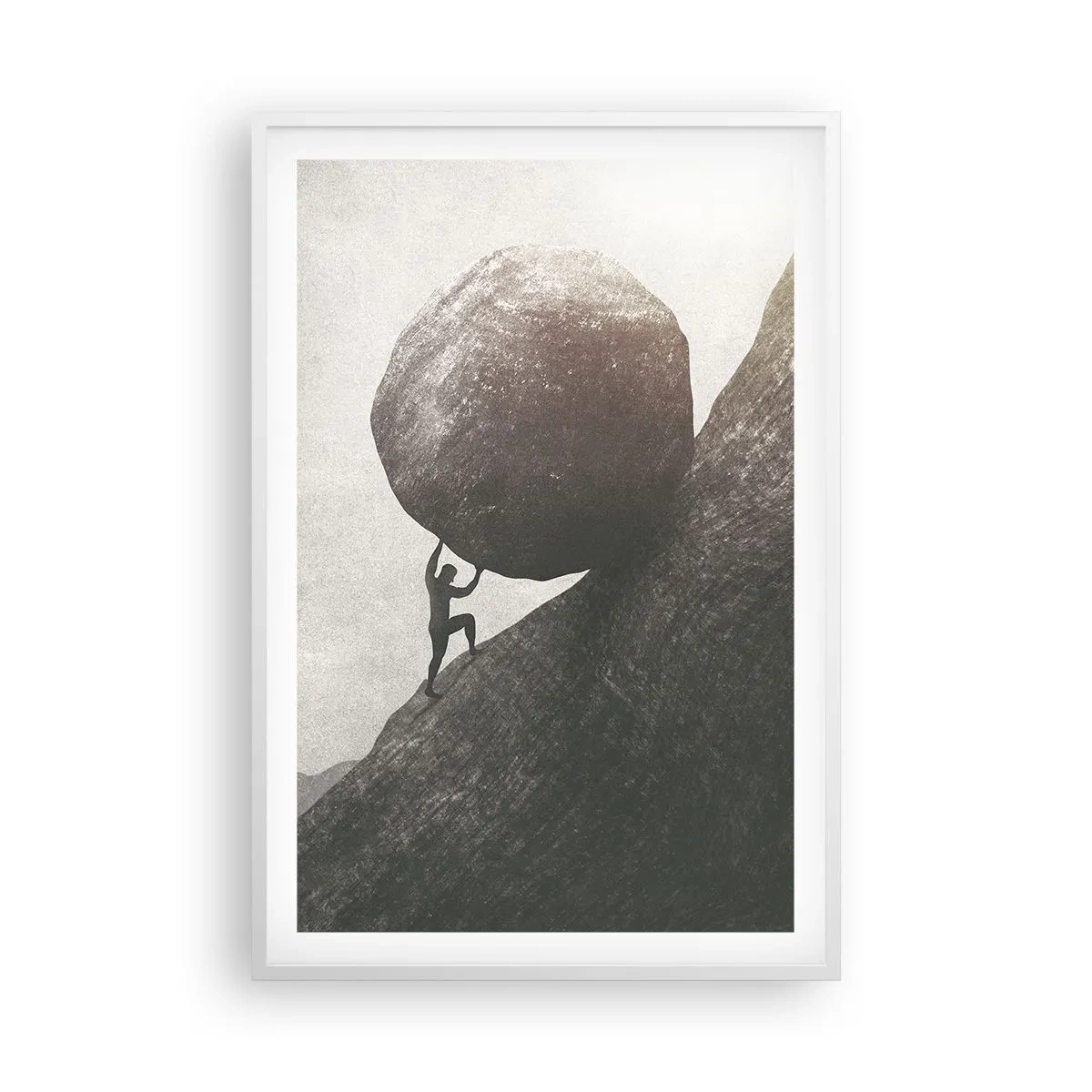 Poster in einem weißen Rahmen - Ich glaube wider alle Hoffnung - 61x91 cm