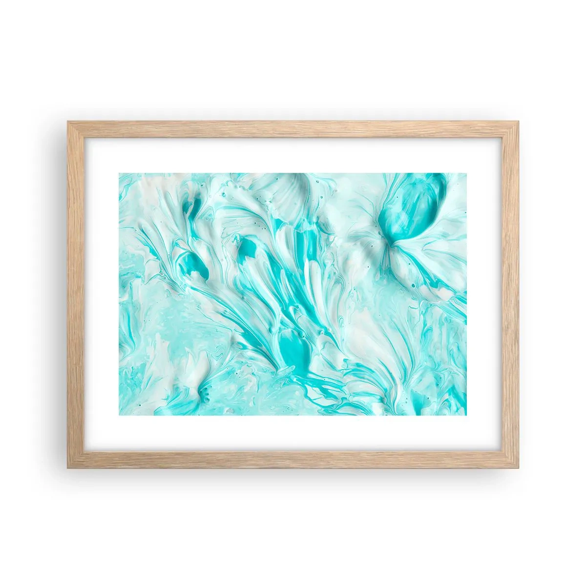 Poster in einem Rahmen aus heller Eiche - Für immer zusammen - 40x30 cm