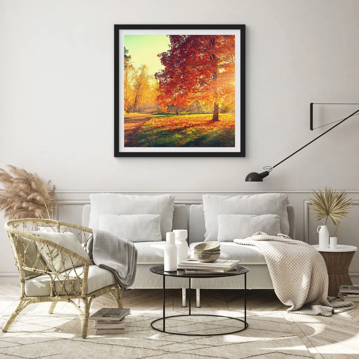 Poster in einem schwarzem Rahmen - Unhöflich ist schön - 60x60 cm