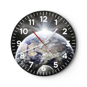 Wanduhr - Glasuhr - In voller Pracht - 40x40 cm