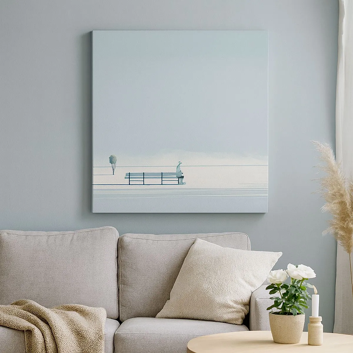 Bild auf Leinwand - Leinwandbild - Ja, ich warte. - 30x30 cm