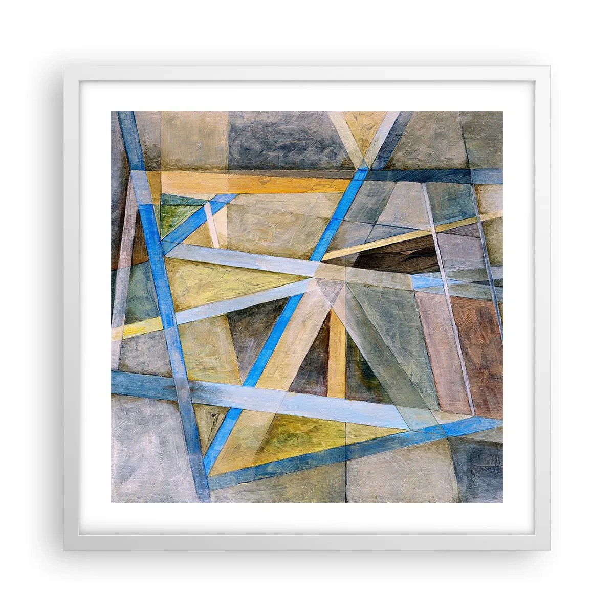 Poster in einem weißen Rahmen - Gerade oder diagonal? - 50x50 cm