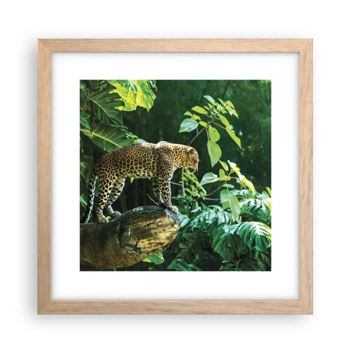 Poster in einem Rahmen aus heller Eiche - Auf die Jagd? - 30x30 cm