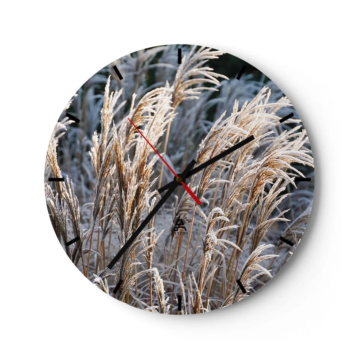 Wanduhr - Glasuhr - Gekleidet mit Frost - 40x40 cm